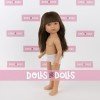Vestida de Azul doll 28 cm - Carlota brunette with fringe without clothes