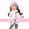 Vestida de Azul doll 33 cm - Paulina brunette with scarf and hat