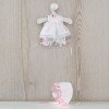 Outfit for Así doll 20 cm - White and pink organza dress for Bomboncín doll