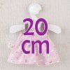 Outfit for Así doll 20 cm - Pink background bird dress for Bomboncín doll