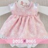 Outfit for Así doll 20 cm - Pink stars dress for Cheni doll