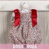 Outfit for Así doll 36 cm - Flower printed romper for Guille