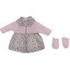 Outfit for Así doll 36 cm - Flower printed dress with pink jacket for Guille