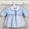Outfit for Así doll 46 cm - Medallion blue dress with jacket for Noor