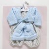 Outfit for Así doll 36 cm - Flower printed romper with blue jacket for Koke