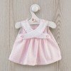 Outfit for Así doll 36 cm - Pink pique dress with crossed front for Guille doll