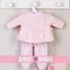 Outfit for Así doll 36 cm - Pink sweatshirt set with pocket for Koke doll