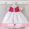 Outfit for Así doll 36 cm - Long stars dress with pink knitted top for Koke doll