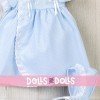 Outfit for Así doll 46 cm - Stitched piqué blue baby's dress for Leo
