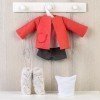 Outfit for Así doll 40 cm - Short, orange jacket, boots and hat for Sabrina doll