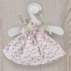 Outfit for Así doll 20 cm - Printed dress with green bows for Tom doll