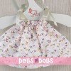 Outfit for Así doll 20 cm - Printed dress with green bows for Tom doll