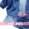 Clothes for Llorens dolls 38 cm - Hearts printed dress with blue jacket
