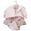 Clothes for Llorens dolls 38 cm - Flower printed dress with pink jacket