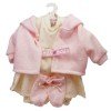 Clothes for Llorens dolls 38 cm - Star printed dress with pink jacket