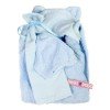 Clothes for Llorens dolls 35 cm - Blue outfit with hood towell, sheet and nappy