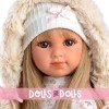 Llorens doll 35 cm - Elena with flower dress and hooded jacket