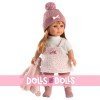 Llorens doll 35 cm - Nicole with flower overalls and jacket