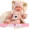 Llorens doll 36 cm - Newborn Crying Pink Bear