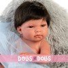 Llorens doll 40 cm - Nico Newborn with gray cushion