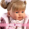 Llorens doll 42 cm - Crying Alexandra in flower dress and pink jacket