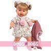 Llorens doll 42 cm - Crying Alexandra in flower dress and pink jacket