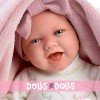 Llorens doll 40 cm - Newborn Mimi smiles with dino carrycot