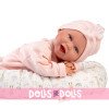 Llorens doll 42 cm - Newborn Mimi smiles with “Future Artist” cradle