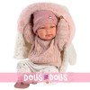 Llorens doll 43 cm - Newborn Tina with hood