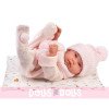 Llorens doll 43 cm - Newborn Tina with blanket