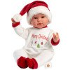 Llorens doll 45 cm - Newborn Leo smiles with “Merry Christmas” pajamas
