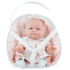 Marina & Pau doll 37 cm - Poppy Pink with baby carrier