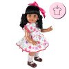 Outfit for Mariquita Pérez doll 50 cm - Fuchsia dress with flowers