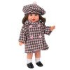 Mini Mariquita Pérez doll 21 cm - Winter plaid coat - Brunette