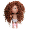 Nines d'Onil doll 23 cm - Little Mia with brown woolly hair and gray eyes - Without clothes