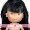 Nines d'Onil doll 30 cm - Pippa with black hair with a high bun and gray eyes - Without clothes