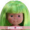 Nines d'Onil doll 23 cm - Little Pippa with straight green hair and bangs - Without clothes