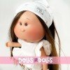 Nines d'Onil doll 30 cm - Mia brunette with white t-shirt, printed pants and pet