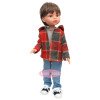 Paola Reina doll 32 cm - Las Amigas Articulated - Miguel with plaid jacket and jeans