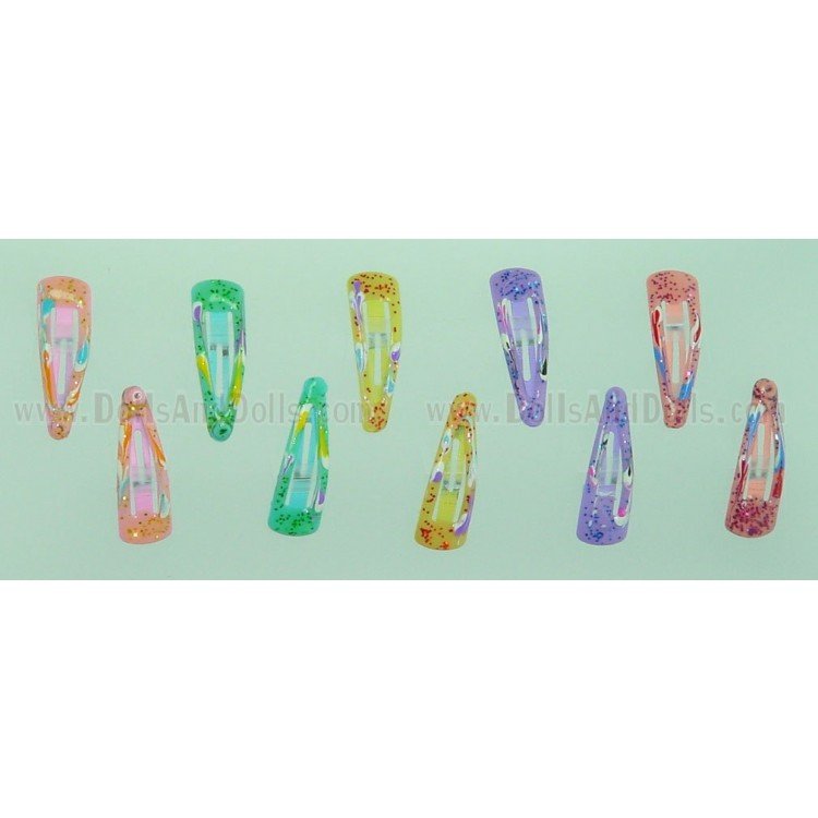 Colorful hair clips set (ten units)