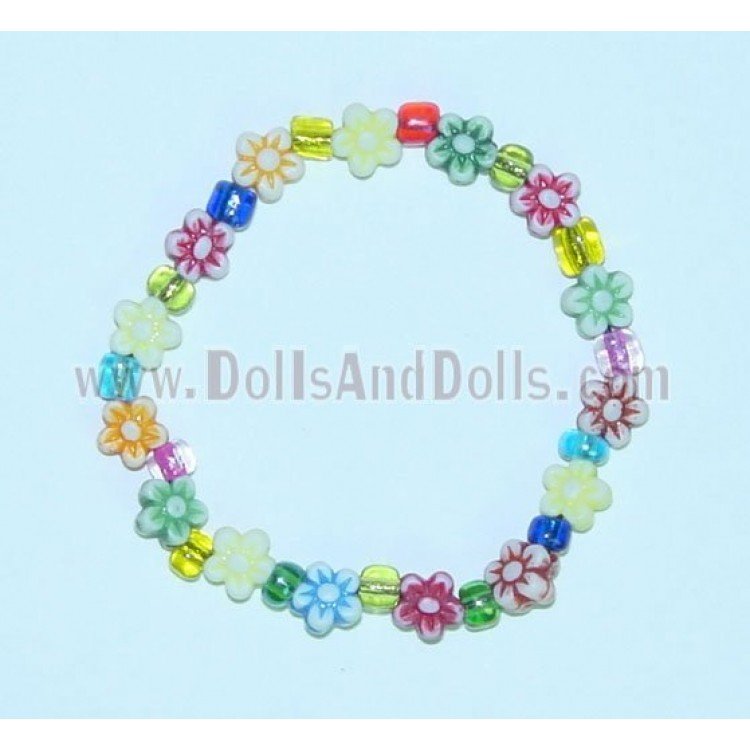 Elastic flower necklace