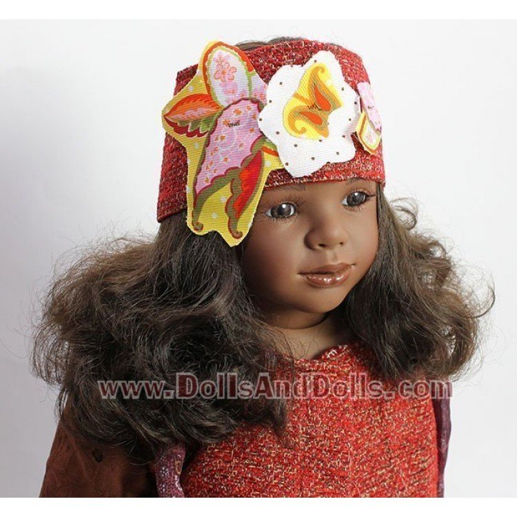 D'Nenes doll 72 cm - Nany with brown dress