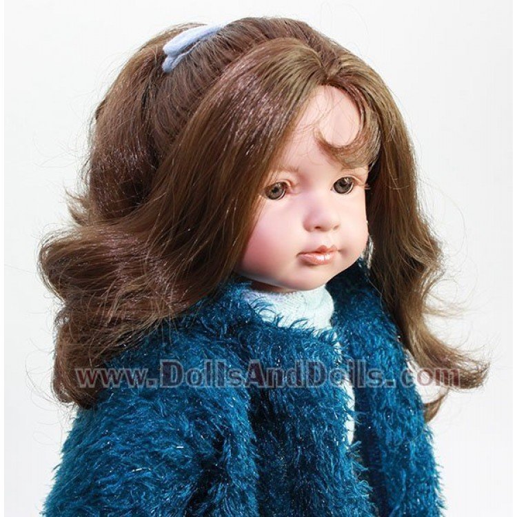 D'Nenes doll 52 cm - Paula with coat blue