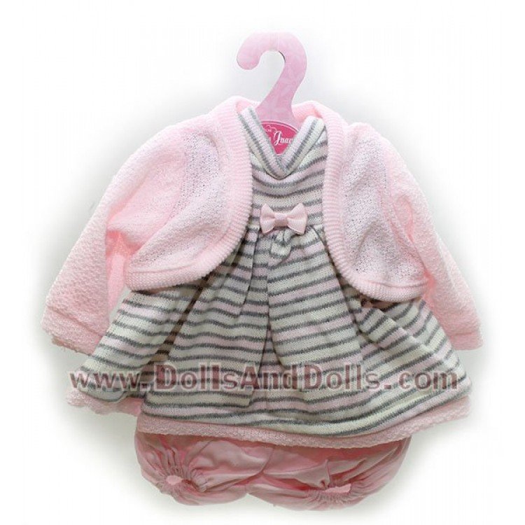 Vestido punto rayas con chaqueta 40-42 cm