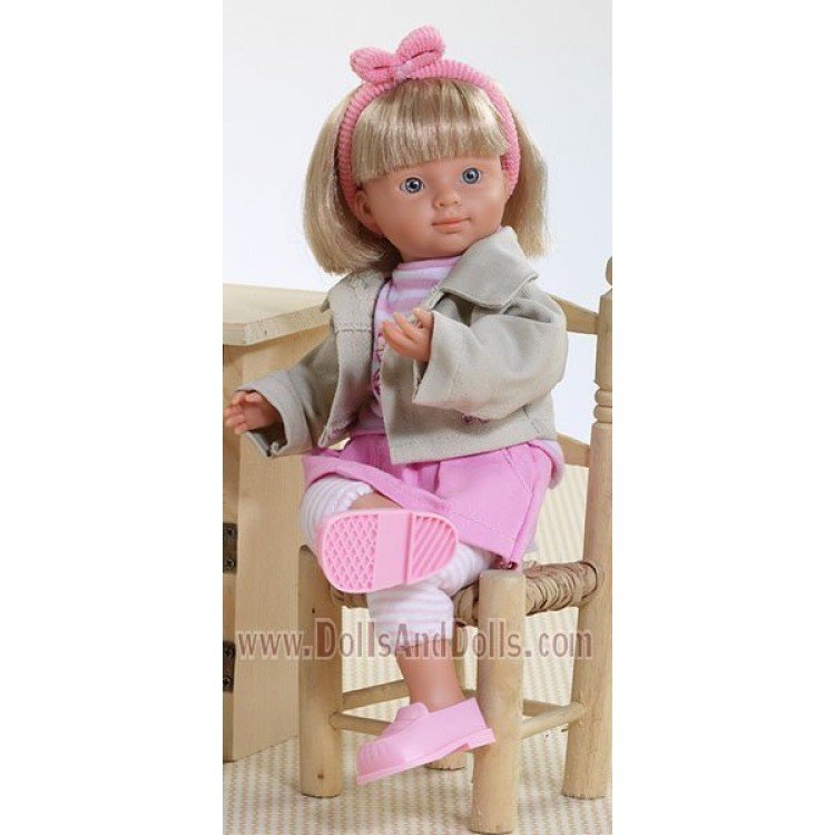 Maribel - Pink mini skirt/grey jacket