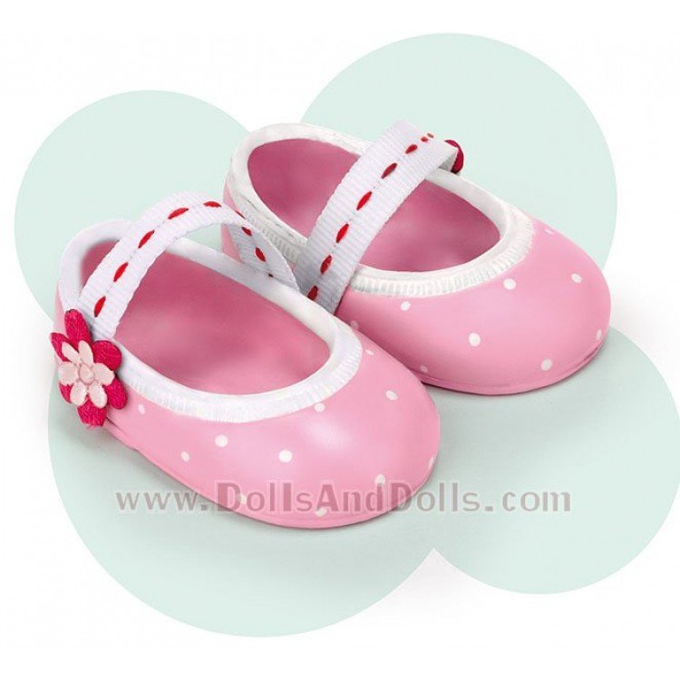Zapatos y calcetines Nenuco - Manoletinas rosa lunares - Dolls Dolls Doll shop