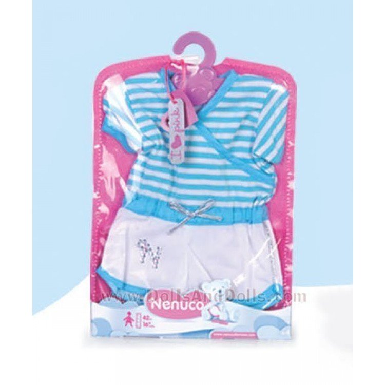 Vestidos con perchitas Nenuco - Pantalón blanco - Suéter azul