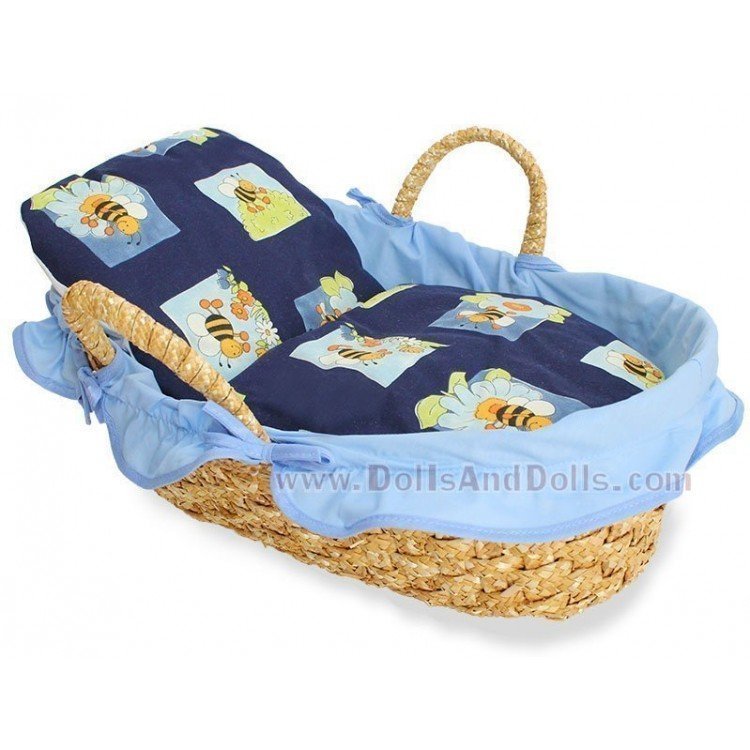 Cesta para transportar muñeca Chic Azul Abejas