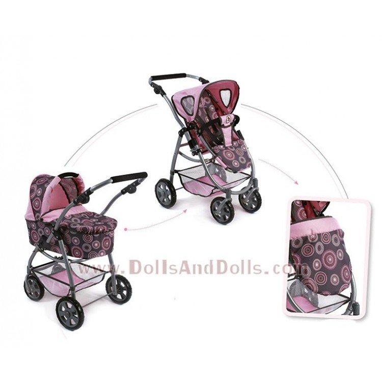 Combi silla y capazo Chic Emotion 2 en 1 Rosa claro-Perlas 77 cm