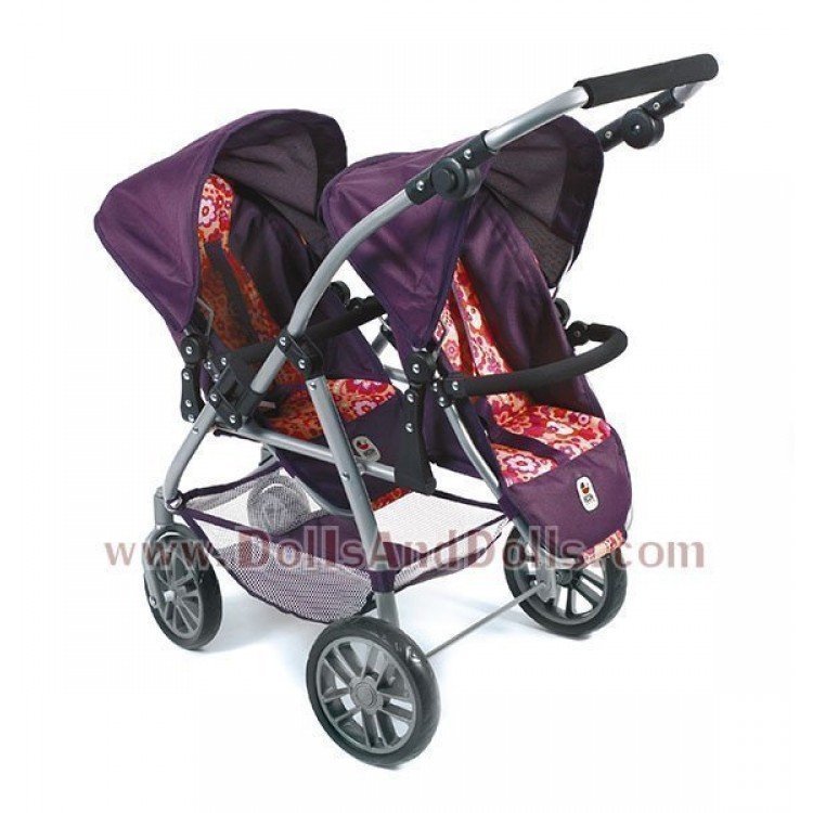 Sillita doble Chic Vario estampado Naranja-Morado 79 cm